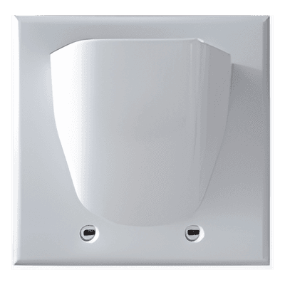 Placa de Pared Pasa Muro / 112.7 x 110.7 mm / ABS Resistente a Intemperie / UL 94V-0 / 25mm Máx. Diámetro