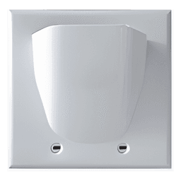 Placa de Pared Pasa Muro / 112.7 x 110.7 mm / ABS Resistente a Intemperie / UL 94V-0 / 25mm Máx. Diámetro