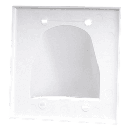 Placa de Pared Pasa Muro / 112.7 x 110.7 mm / ABS Resistente a Intemperie / UL 94V-0 / 25mm Máx. Diámetro