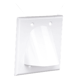 Placa de Pared Pasa Muro / 112.7 x 110.7 mm / ABS Resistente a Intemperie / UL 94V-0 / 25mm Máx. Diámetro