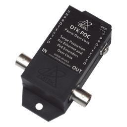 Protector Coaxial PoE / BNC Hembra / 75 Ohms / Ethernet 10/100 / 2.2 x 3.2 x 1.0 pulgadas / Contactos Secos