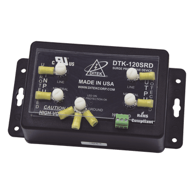 Protector de sobretensión / 120 VCA / 20 A / IP65 / Contacto seco Forma C / EMI-RFI / 6.87 x 3.5 x 2.5 pulgadas