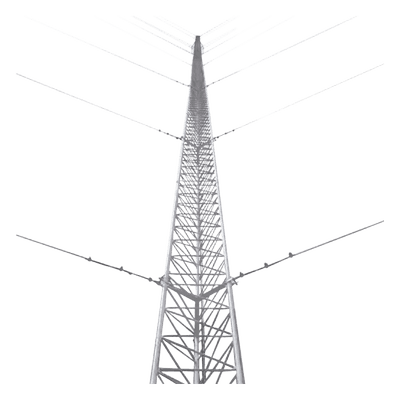 Kit de Torre Arriostrada de Piso de 18 m Altura con Tramo STZ30 Galvanizado Electrolítico (No incluye retenida).