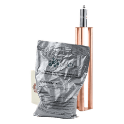 Kit de puesta a tierra de 100 Amperes con Electrodo, Filtro, Acoplador y Compuesto H2Ohm.