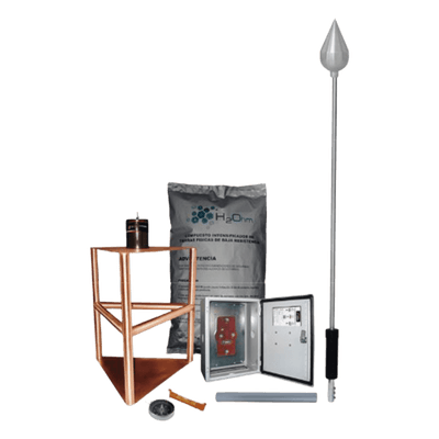 Kit de Pararrayo con Punta con Diámetro de Protección de 200 metros. 