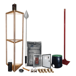 Kit Pararrayo con Accesorios para Protección de Diámetro de 300m.