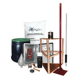 Kit Pararrayo con Accesorios para Protección de Diámetro de 200m.