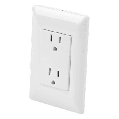 Contacto Inteligente de Pared Doble 120, 15A, con Supresor de Picos Tipo A.