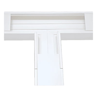 Sección en "T" color Blanco de PVC auto extinguible, para canaleta TEK-100 (5576-13100)