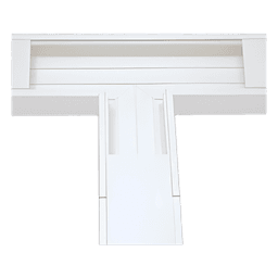 Sección en "T" color Blanco de PVC auto extinguible, para canaleta TEK-100 (5576-13100)