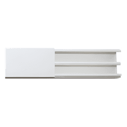 Canaleta en color blanco de PVC auto extinguible, 35 x 17, tramo de 2.5m (5301-01250)