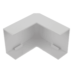Esquinero exterior color blanco de PVC auto extinguible  para canaletas TMK1735, TMK1735SD (5310-02001) 