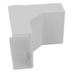 Esquinero interior color blanco de PVC auto extinguible, para canaleta TMK1735, TMK1735SD (5320-02001)