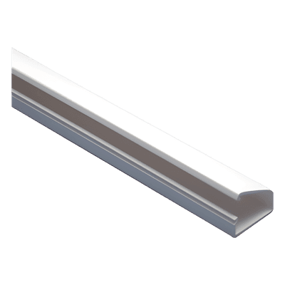 Canaleta Tipo Bisagra / PVC Autoextinguible / 20x10x1100 mm / Cinta Adhesiva / Paquete 4 Piezas