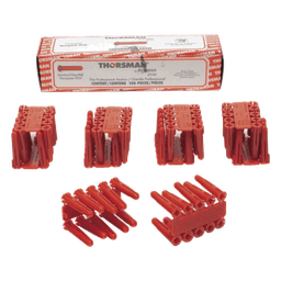 Taquete de 1/4  plástico paquete de 100 piezas para fijar objetos con tornillo en muros y techos de concreto o superficies sólidas, compatible con tornillo TH10X de 10 x 1 1/2"  (1103-03100) 