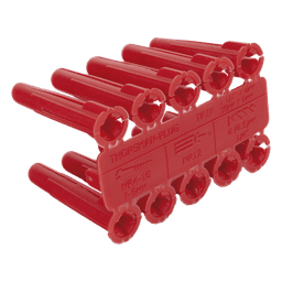 Taquete de 1/4  plástico paquete de 100 piezas para fijar objetos con tornillo en muros y techos de concreto o superficies sólidas, compatible con tornillo TH10X de 10 x 1 1/2"  (1103-03100) 