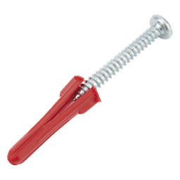 Taquete de 1/4  plástico paquete de 100 piezas para fijar objetos con tornillo en muros y techos de concreto o superficies sólidas, compatible con tornillo TH10X de 10 x 1 1/2"  (1103-03100) 