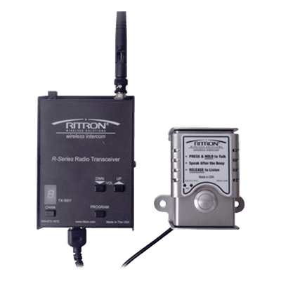 Radio Portero Inalámbrico / VHF-UHF / 2W RF / 10 Canales / Bocina 1000 mW / PTT Antivandalismo