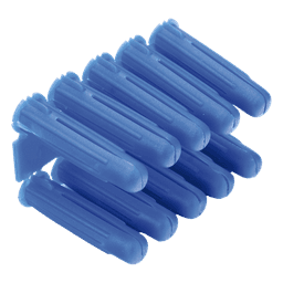 Taquete azul 3/8" para tornillo 12mm x 2" (100pzs) (1105-05100) 