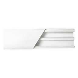 Canaleta de PVC / 20 x 10 mm / 2.5 m (8.2 ft) / Auto-extinguible / Con División / Resistente a UV