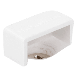 Tapa final color blanco de PVC auto extinguible,  para canaletas TMK1020, TMK1020SD, TMK1020CD (5190-02001) 