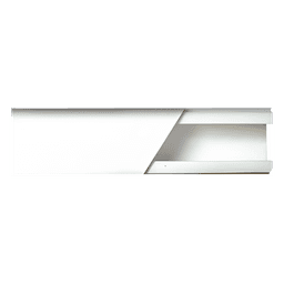 Canaleta color blanco de PVC auto extinguible de una vía, 20 x 17 tramo 2.5m (5201-01250)