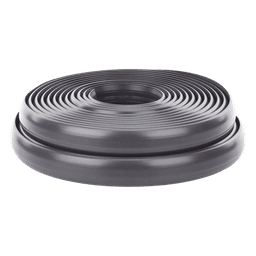 Canaleta Flexible para Piso / Media Caña / Área 305 mm² / Carga 100 kg / Rollo 25 m / PVC Autoextinguible UV