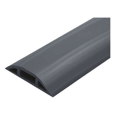 Canaleta flexible / PVC auto-extinguible / Media caña / 2.5m (8.2 pies) / 100kg carga / Área 305mm²