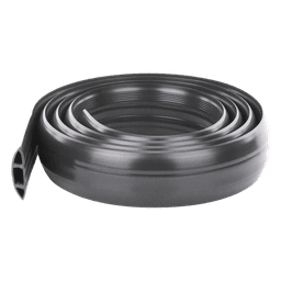 Canaleta flexible / PVC auto-extinguible / Media caña / 2.5m (8.2 pies) / 100kg carga / Área 305mm²