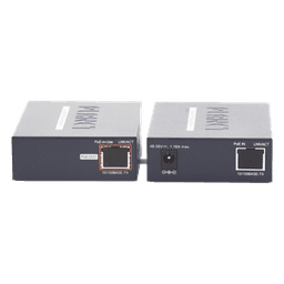Kit Transmisor y Receptor PoE / Ethernet IP 1 km (3280 ft) / Cable Coaxial / 10/100 Base-TX / 802.3af/at