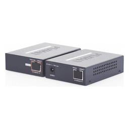 Kit Transmisor y Receptor PoE / Ethernet IP 1 km (3280 ft) / Cable Coaxial / 10/100 Base-TX / 802.3af/at