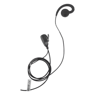 Micrófono de Solapa con Audífono / Cable Kevlar Reforzado / PTT Integrado / Clip Giratorio 360° / Gancho PTE Médico