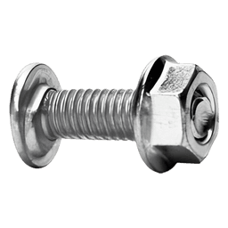 Tornillo + tuerca milimétrico, con acabado Electro Zinc