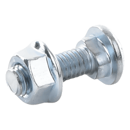 Tornillo + tuerca milimétrico, con acabado Electro Zinc