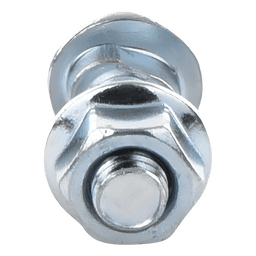 Tornillo + tuerca milimétrico, con acabado Electro Zinc