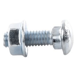 Tornillo + tuerca milimétrico, con acabado Electro Zinc