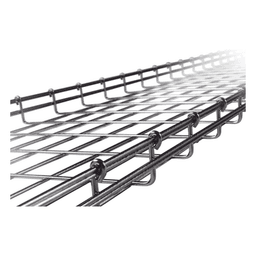 Charola Tipo Malla / 54 mm Peralte / 400 mm Ancho / 3 m (9.84 ft) / Electro Zinc / 344 Cables Cat6
