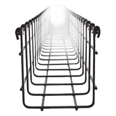 Charola Tipo Malla / 105 mm x 100 mm / Acabado Electro Zinc / Tramo 3 m (9.8 ft)