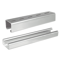 Unicanal liso 4x4, 3000 mm, acabado ElectroZinc