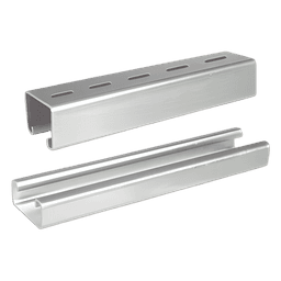 Unicanal Perforado, 4x4, 3000 mm, acabado ElectroZinc
