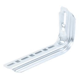 Ménsula omega tipo L inteligente, 210mm de ancho, con acabado Electro Zinc