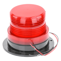 Burbuja Brillante de Larga Vida Útil, con 8 LEDs Color Rojo, Domo Rojo, 12Vcd