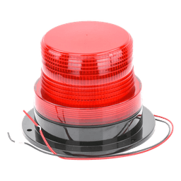 Burbuja Brillante de Larga Vida Útil, con 8 LEDs Color Rojo, Domo Rojo, 12Vcd