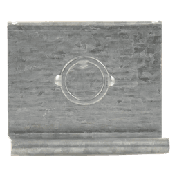 Placa salida a tubo automática con chequeador 1/2 y 3/4 de 66 mm, con acabado Electro Zinc