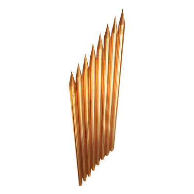 Varilla de Acero con Recubrimiento de Cobre / Diámetro 1/2 Pulgada / Longitud 1.5 m (4.9 ft) / Acero AISI 1018 / Sistemas de Tierra Convencionales