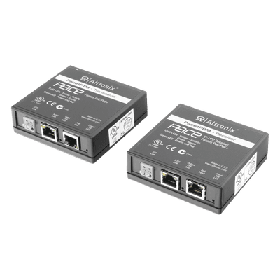 Kit extensor IP y PoE por cable UTP CAT5E hasta 500 mts @ 100 mbps