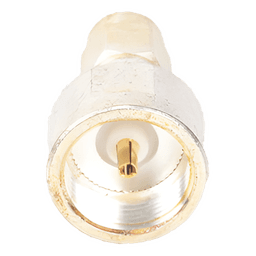 Adaptador UNIDAPT Hembra a SMA Macho, Plata / Oro / Teflón.