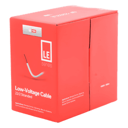 Bobina de 305 Metros (1000 Pies) de Cable / 2 x 22 AWG / Tipo CCA de Color Blanco / Aplicaciones en Alarmas de Intrusión/Control de Acceso/Automatización/ Interfonos y TV Porteros