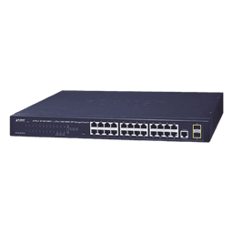 Switch Administrable Capa 2 de 24 Puertos Gigabit 10/100/1000T, 2 Puertos SFP 100/1000X , Cuenta con una Interfaz de Consola 