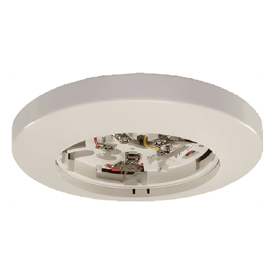 Base Enchufable para Detector de Humo / 4 Hilos / Relé Auxiliar Forma A y C / Salida para Anunciador Remoto / 24 VAC/DC / Montaje en Caja Octogonal 3½" y 4" (8.9 cm y 10.2 cm) o Cuadrada 4" (10.2 cm)